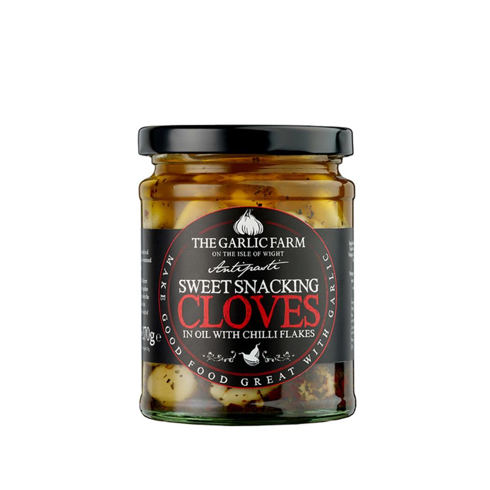 The Garlic Farm Sweet Snacking Cloves with Chilli 270g